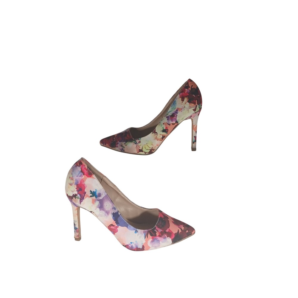Dream Pairs Christian-New Pump 6.5 Multicolor Floral Watercolor Stiletto Heel